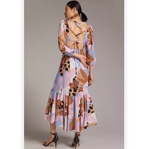 Anthropologie Hutch Bloon Wrap Midi Dress Size M